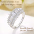 Newshe 925 Sterling Silver Emerald Cut Wedding Bands for Women Engagement Rings Cubic Zircon Eternity Ring