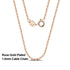 Rinntin Rose Gold 925 Sterling Silver Fashion Cable Link Chains Necklace for Women Thin Neck Chain Accessories Jewelry SC06