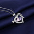 New Fashion 925 Sterling Silver Jewelry Round Zircon Pendants Necklaces Women Fine Semi Rhinestone Circle Clavicle Chain Choker