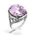 Real 925 Silver Women Amethyst Gemstone Ring Wedding Rings Handmade Processing Victorian Antique Jewelry