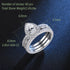 Newshe 3 Pieces 925 Sterling Silver Engagement Ring Set for Women Water Drop AAAAA Zircons Eternity Wedding Bands BR1079