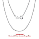 Rinntin 14K Gold 925 Sterling Silver Italian Chopin Chain Necklace for Women Fashion Handmade Basic Neck Chain Jewelry SC53