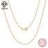 Rinntin Genuine Diamond-Cut 1.7mm Figaro Link Chain Necklace 925 Sterling Silver Simple Dainty Neck Chain Jewelry SC27