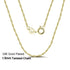 Rinntin Rose Gold 925 Sterling Silver 1.5mm Twisted Singapore Rope Chain Diamond-cut Thin Basic Necklace for Women Jewelry SC02