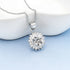 925 Sterling Silver Necklace For Women Round Pendent Sparkling Pave CZ Necklace Fashion Anniversary Birthday Jewelry Gifts N755