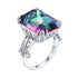 Unique 100% 925 Sterling Silver Aquamarine Ring For Women Vintage Filigree Persian Design Ring Anniversary Fine Jewelry Gifts