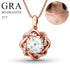 3ct Moissanite Necklace Pendant For Women Knot of Love with GRA Certificate 925 Sterling Silver Necklace Wedding Jewelry Trendy