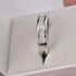 Newshe GRA Certified Men's Moissanite Ring D Color VVS1 Princess Cut Channel Set Wedding Band White gold plated Promise Rings