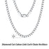 Rinntin 18K Gold Over 925 Sterling Silver 3mm/5mm Italian Diamond Cut Cuban Link Curb Chain Necklace for Women Men Jewelry SC60