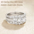 Newshe Solid 925 Sterling Silver Wedding Rings for Women AAAAA Grade Brilliant Round Cubic Zircon Guard Band Jewelry