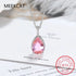 Pear Cut Created Blue Sapphire 925 Sterling Silver Water Drop Pendant Necklace Fashion Gemstone Jewelry For Women Party Gift