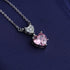 925 Sterling Silver Necklace For Women Round Pendent Sparkling Pave CZ Necklace Fashion Anniversary Birthday Jewelry Gifts N755