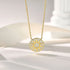 Newshe Solid 925 Sterling Silver Moissanite Sunburst Pendant Necklace 14K Gold Plated Dainty Chain for Women Jewelry Gift