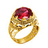 Vintage Rings For Men Genuine 925 Sterling Silver Male Ring 13*13mm Mystic Topaz Round Cut Stone Men's Jewelry Beautiful