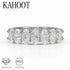 A Simple Unisex Couple's Ring in 925 Sterling Silver with a 2.1-Carat Oval Moissanite, Perfect for Dates and Parties.