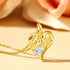 Mom Love Heart Shape 14K Gold Pendant for Women k gold Au585 Necklace Moissanite Jewelry Mother's Day Gifts with Certificate