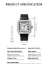 Vixonna Men's Moissanite Square Mechanical Watch Miyota 6T28