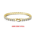 Rinntin 925 Sterling Silver Tennis Bracelets For Women Luxury 2mm 3mm 4mm Cubic Zirconia Shiny Tennis Bracelets Jewelry SB91