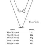 Rinntin 925 Sterling Silver Italian Handmade 1.2mm Chopin Chain Necklace for Women Fashion Simple Basic Neck Chain Jewelry SC53