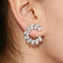 Newshe Solid 925 Sterling Silver Stub Hoop Earrings for Women AAAAA Cubic Zircon Wedding Luxury Jewelry