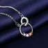 925 Sterling Silver Necklace For Women Round Pendent Sparkling Pave CZ Necklace Fashion Anniversary Birthday Jewelry Gifts