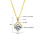 14K Gold Twist Round Cut Moissantie Diamond Necklace for Women Love Engagement k Gold Pendant Certificate Factory Wholesale