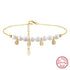 Rinntin Genuine 925 Sterling Silver Natural Pearls Chain Anklets for Women Vintage Foot Bracelet Ankle Straps Jewelry SA65