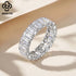 Rinntin 925 Sterling Silver Moissanite Diamond Engagement Band Ring D Color Bridal Proposal Rings Party Wedding Jewelry MOR24