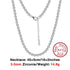 Rinntin Italian 2.5mm/3.0mm Cubic Zirconia Bezel-Set Tennis Necklace for Women 925 Sterling Silver Tennis Chain Jewelry SC52