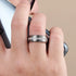 Newshe Men's Wedding Band Brushed Finished Tungsten Carbide Promise Rings for Men Charm Half Eternity Round Zircon Jewelry