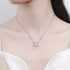 8*8mm 2CT Trendy Fashion s925 Silver Color D Green Moissanite Classic Angle Wing Neckalce Charms Women Party Jewelry Gift