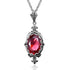 Hand Made Real 925 Sterling Silver Garnet Stone Necklace Pendant For Women Statement Vintage Fine Jewelry Mother Trendy Gifts