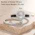 Newshe Pear Shaped Black White Engagement Ring Wedding Band for Women 2 Pieces Set 925 Silver Cubic Zircons Bridal Jewelry