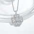 New Fashion Round Rotatable Dance Zircon Pendant Necklaces Women 925 Sterling Silver Jewelry Rhinestone CZ Choker Free Delivery