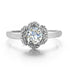 14K White Gold Color Rose Flower Rings Moissanite Diamond Band Ring for Woman Sterling Silver Original Certified Fine Jewelry