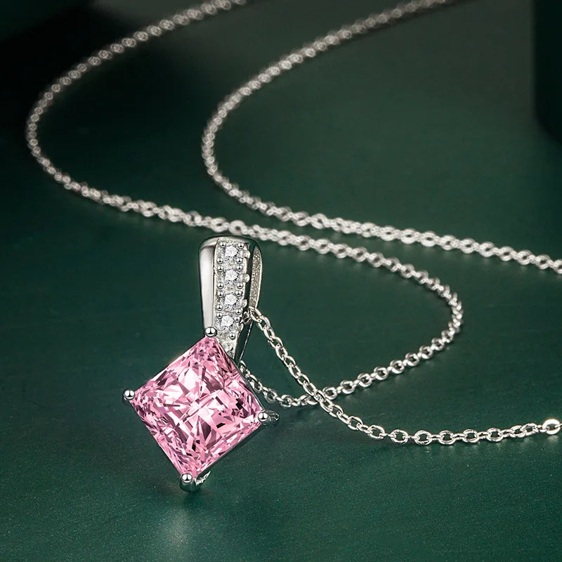 New 925 Sterling Silver Jewelry Elegant Feather Zircon Pendants Necklaces Women Fashion Exquisite Symbol CZ Wild Clavicle Chain