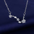 925 Sterling Silver Necklace For Women Round Pendent Sparkling Pave CZ Necklace Fashion Anniversary Birthday Jewelry Gifts N755