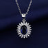 925 Sterling Silver Necklace For Women Round Pendent Sparkling Pave CZ Necklace Fashion Anniversary Birthday Jewelry Gifts N755