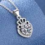 925 Sterling Silver Necklace For Women Round Pendent Sparkling Pave CZ Necklace Fashion Anniversary Birthday Jewelry Gifts N755