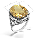 Real 925 Silver Women Amethyst Gemstone Ring Wedding Rings Handmade Processing Victorian Antique Jewelry