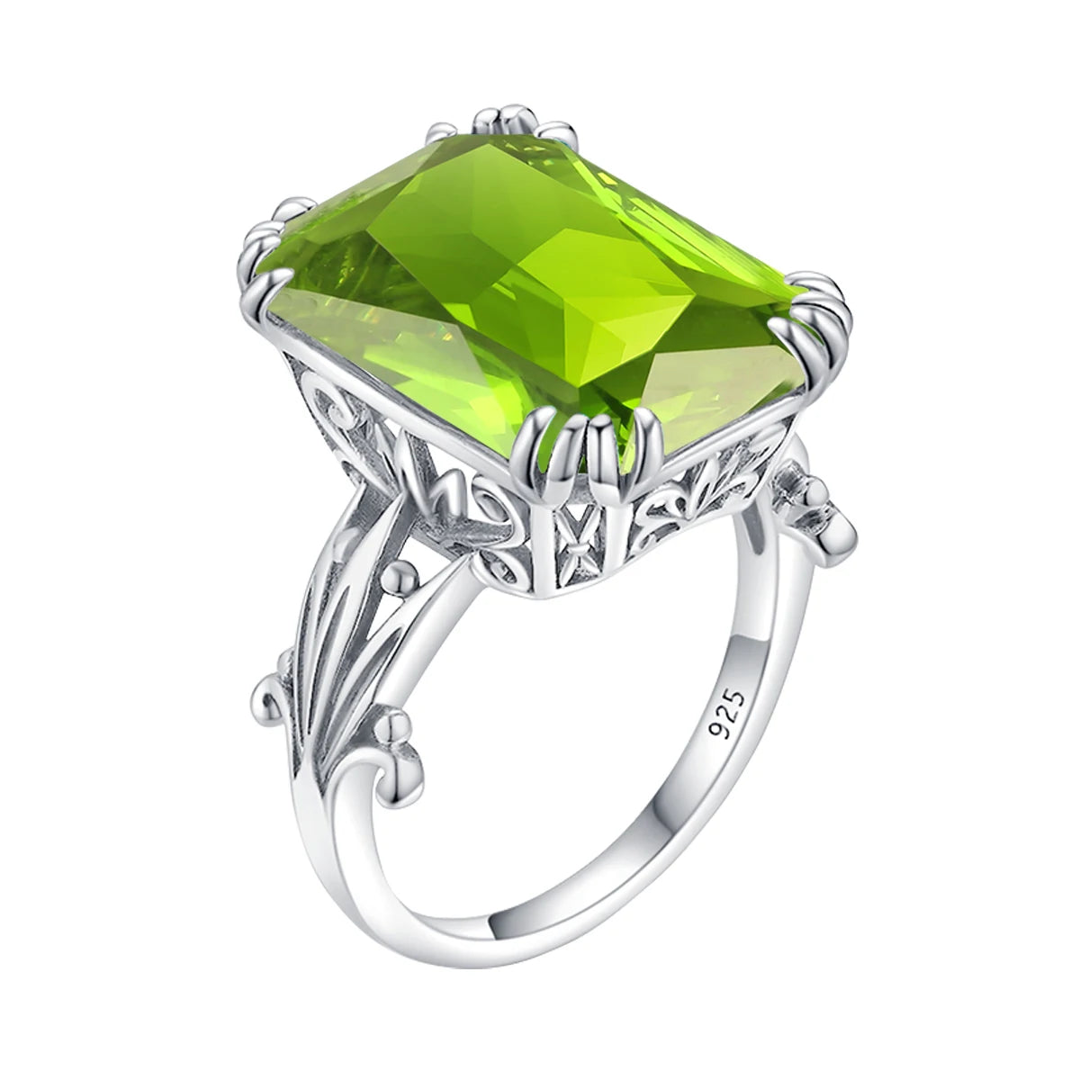 Unique 100% 925 Sterling Silver Aquamarine Ring For Women Vintage Filigree Persian Design Ring Anniversary Fine Jewelry Gifts