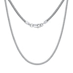 Rinntin 925 Sterling Silver Italian Handmade 1.3/1.8mm Foxtail Chain Necklace for Women Fashion Basic Neck Chain Jewelry SC93