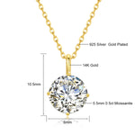 Hot Sale 100% Real 14k AU585 Gold Pendant D Color Moissanite Necklace For Women 0.5ct/1ct/2ct/3ct Luxury Engagement Jewelry