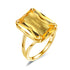 Original Rings for Women 925 Silver Citrine Crystal Engagement Finger Ring Gold Plated Antique Vintage Filigree Anniversary Gift