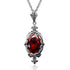 Hand Made Real 925 Sterling Silver Garnet Stone Necklace Pendant For Women Statement Vintage Fine Jewelry Mother Trendy Gifts