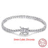 Rinntin Shiny Tennis Bracelet 925 Sterling Silver 1.5/2/3mm Clear Cubic Zirconia for Women Luxury Chain Bracelet Jewelry SB143