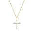 Rinntin Real Moissanite Diamond Cross Pendant 925 Sterling Silver Necklace Party Choker Chain Fine Jewelry Accessories MON16