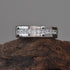 Newshe 925 Silver Certified Moissanite Mens Wedding Band Half Eternity Princess Cut Lab Created Diamond Ring Luxury Jewelry
