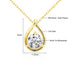 14K Gold Round Cut Moissanite Diamond Necklaces for Women Water Drop Shape Solitaire Pendant Wedding Engagement Simple Jewelry