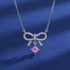 New Fashion 925 Sterling Silver Jewelry Round Zircon Pendants Necklaces Women Fine Semi Rhinestone Circle Clavicle Chain Choker
